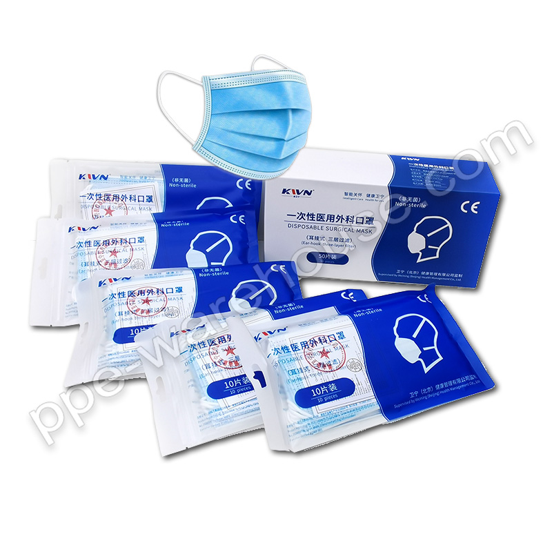 2000 X Masks Non-sterile CE Certified Type IIR 3 Ply