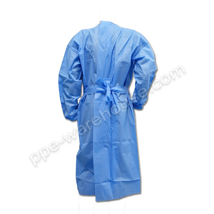 100 X Surgical Gowns Long Sleeve Blue Latex Free EN14126