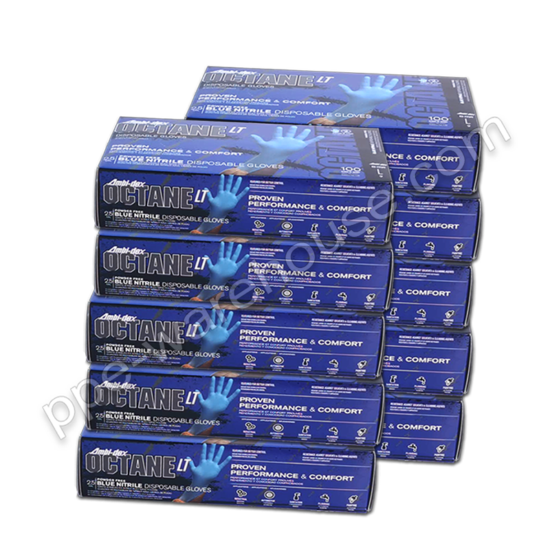 10 X Boxes Nitrile Blue Medical Gloves Powder and Latex Free