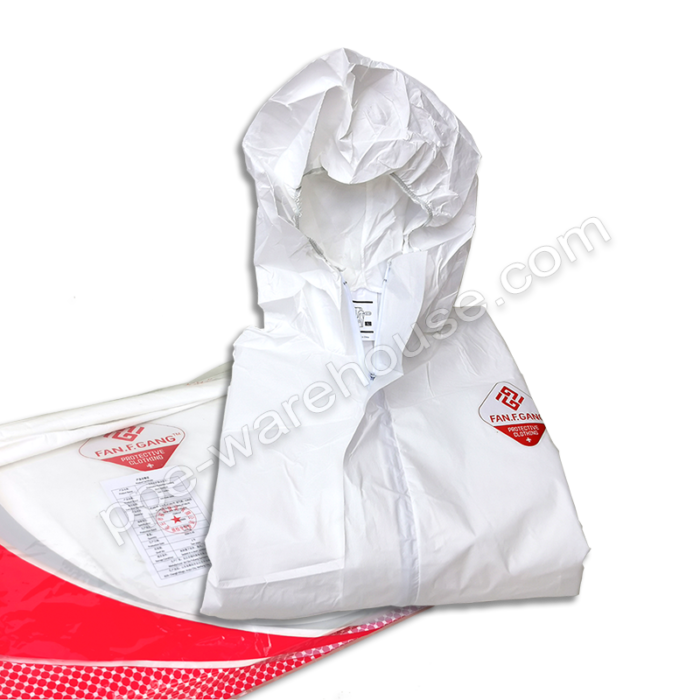 White Coverall folded on Pack