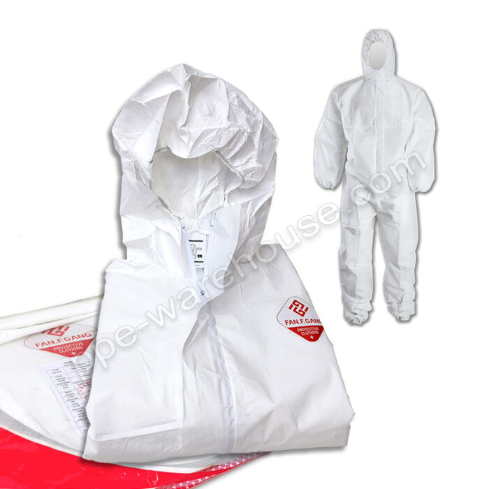50 X Coverall Hooded Overalls Type 5 Isolation Non-Woven